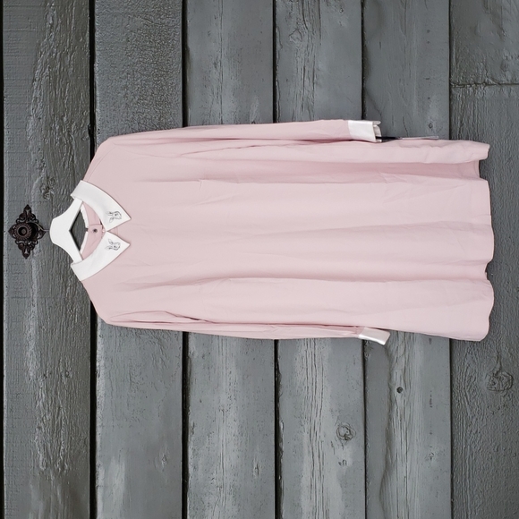 457 VICTORIA BECKHAM Blush Collared Shift Dress 1X NEW Women's Plus - Picture 6 of 15